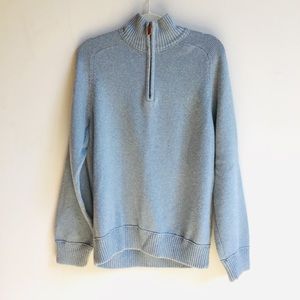 GUC MARTIN AND OSA LT BLUE SWEATER HALF ZIP